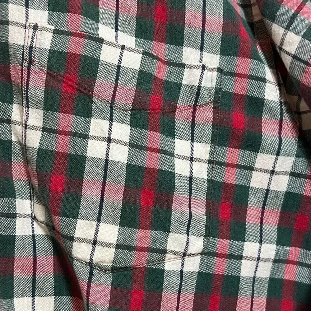Claybrooke  men’s XL 100% cotton flannel red/green/ white